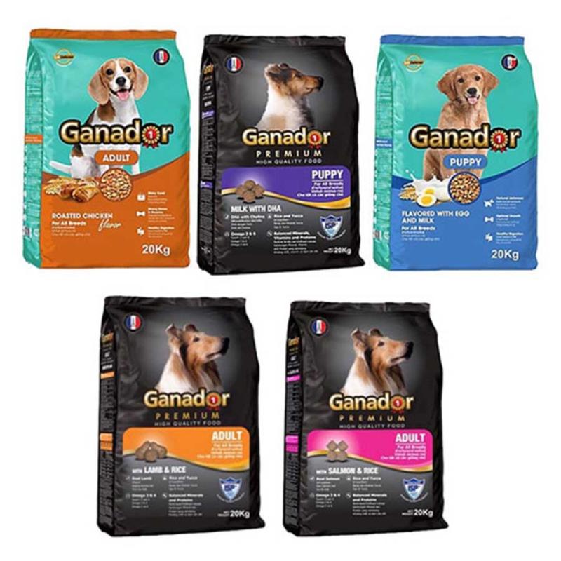 [ Combo 5 gói ] Thức ăn Ganador cho chó con, chó trưởng thành bịch 400g 0