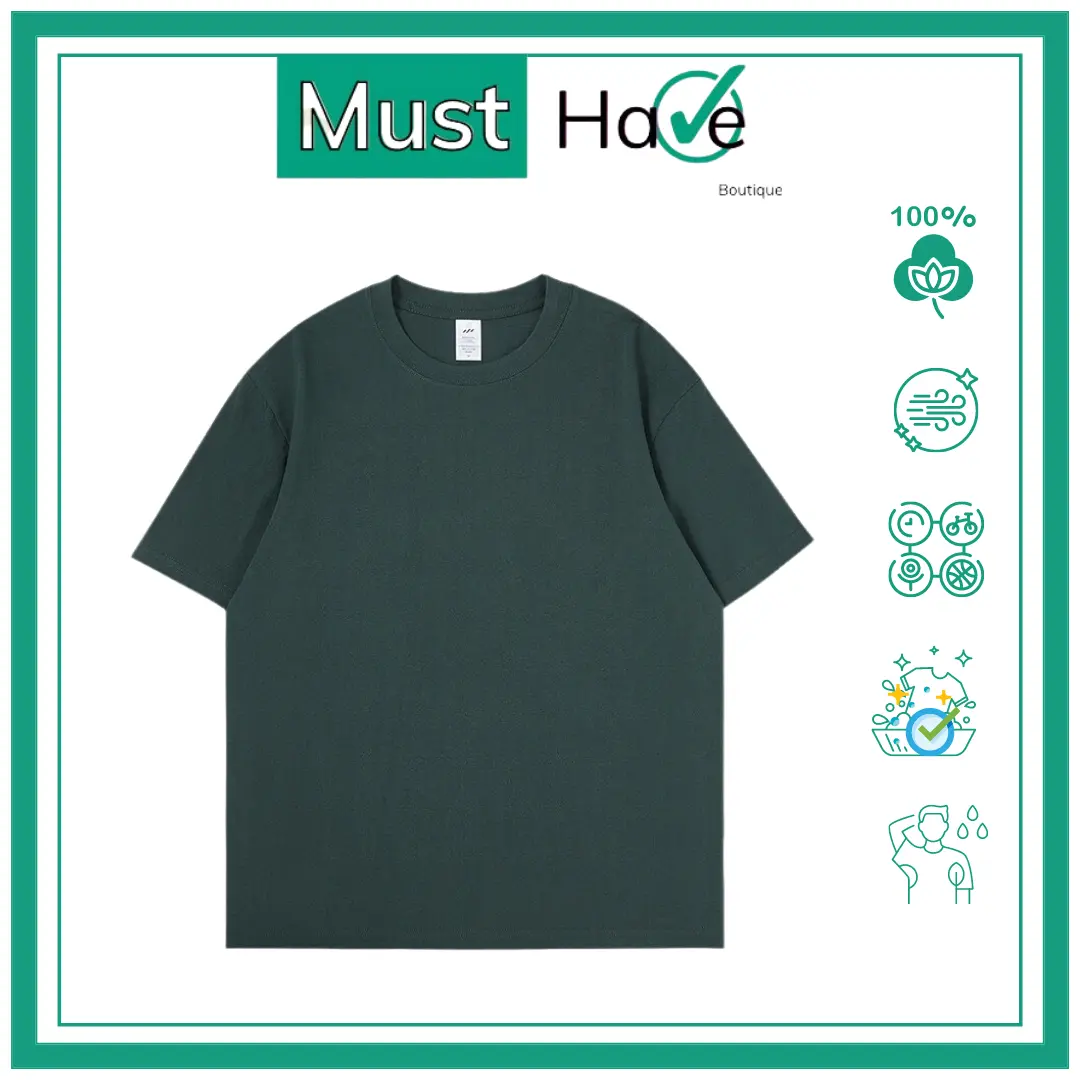 Áo thun, áo phông trơn Must Have Unisex 100% cotton form rộng, thời trang xu hướng cá tính, dễ thương Cổ Tròn Menswear