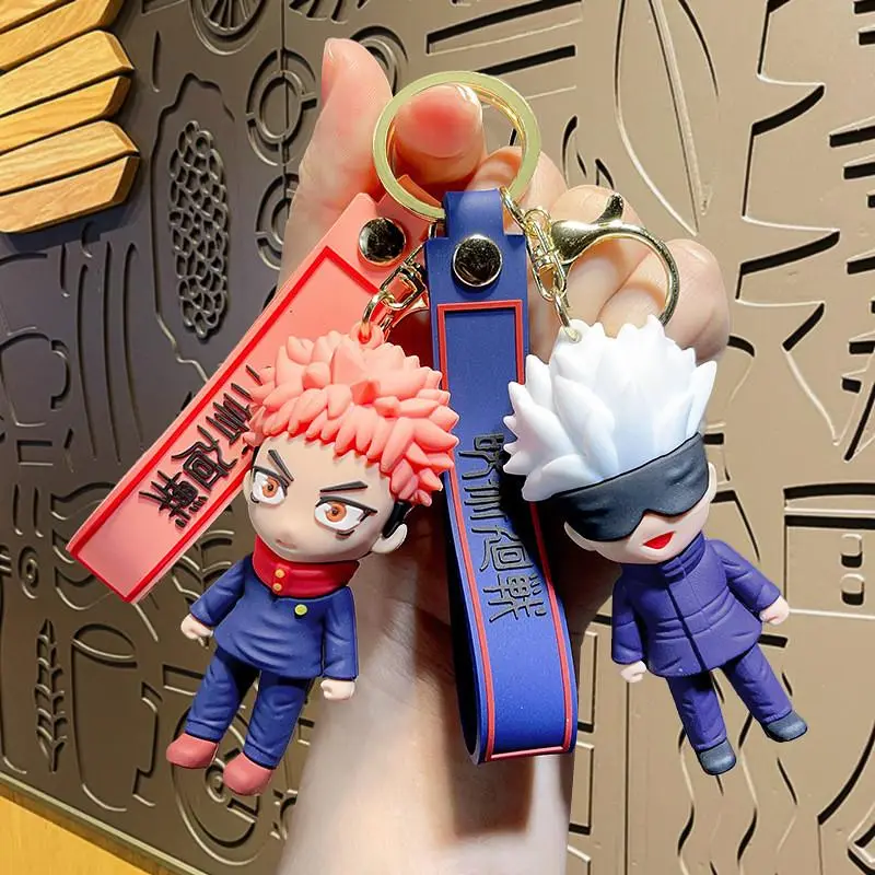 Gantungan Kunci Jujutsu Kaisen Gojo Itadori Megumi Gantungan Kunci Motor Mobil Tas Keychain 2