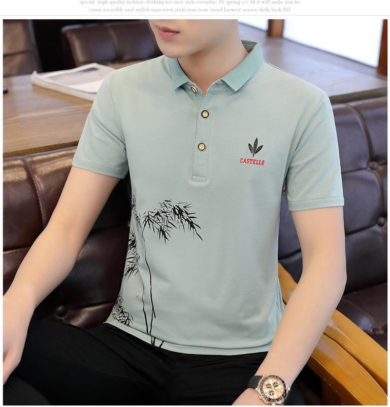 Áo Thun Nam Thời Trang Cao Cấp Vải Cá Sấu Poly Mềm Mịn Co Giãn 4 Chiều Mẫu Mới Sang Trọng Lịch Lãm Polo Shirt Ngắn Tay Có Cổ Cộc Tay Form Dáng Ôm Nhẹ Phong Cách Hàn Quốc Menswear Top cây tre cành liêu