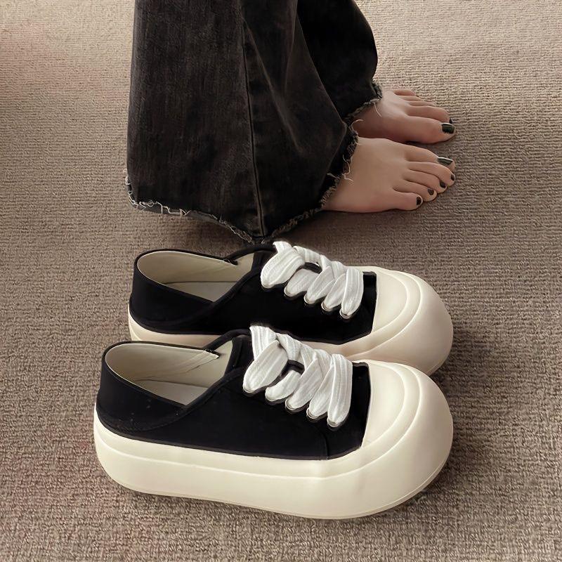 Giày thể thao nữ đế bánh mì vải canvas GEX Shoes Sneaker
