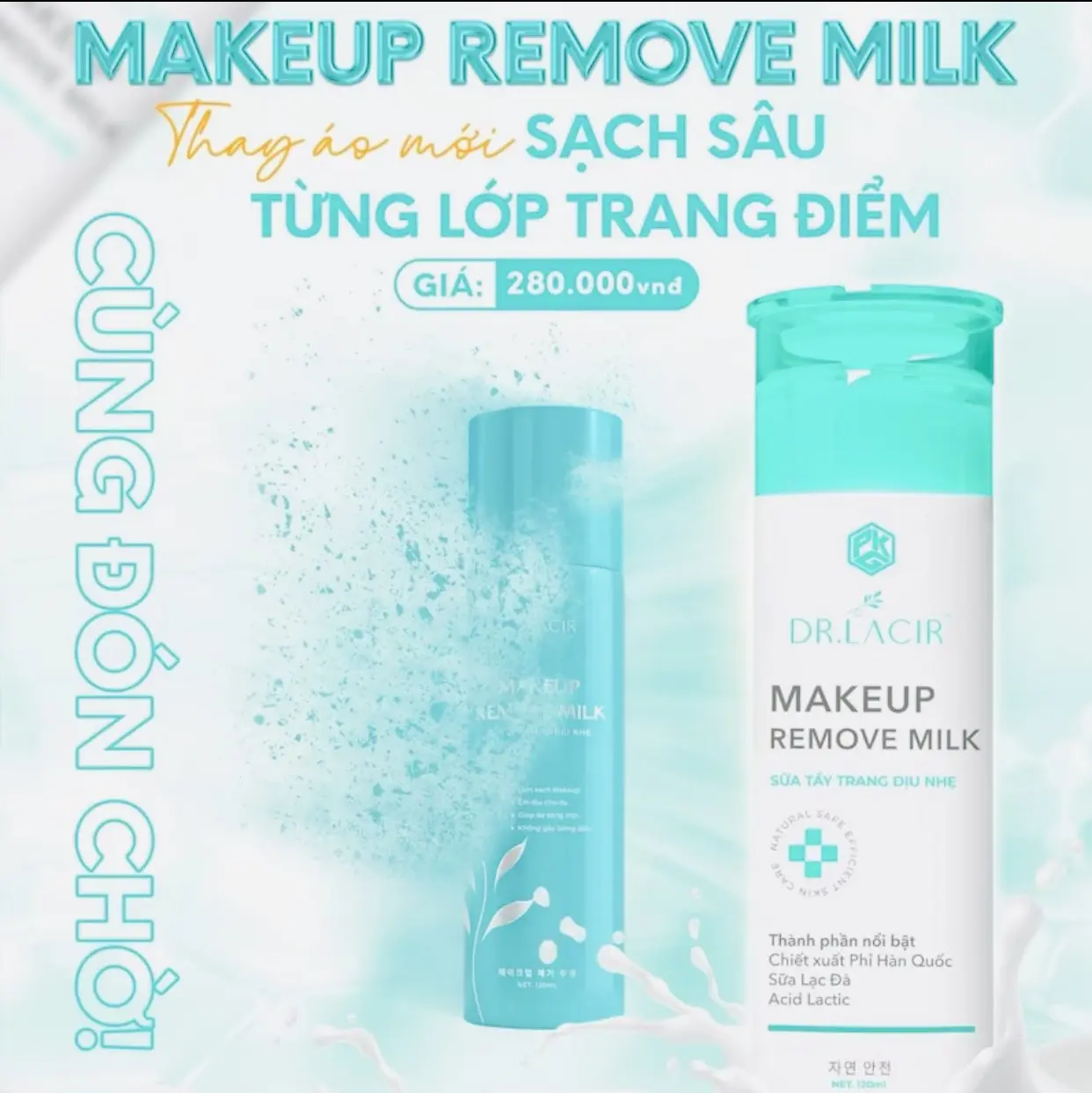 Sữa tẩy trang diệu nhẹ ( mẫu mới ) - Dr lacir
