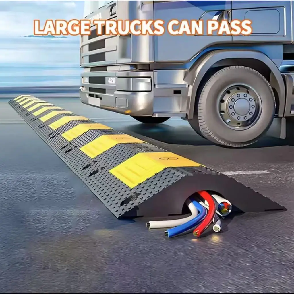 Rubber Humps Speed Bump Cable Ramp Protector Wire Floor Cord Cover ...