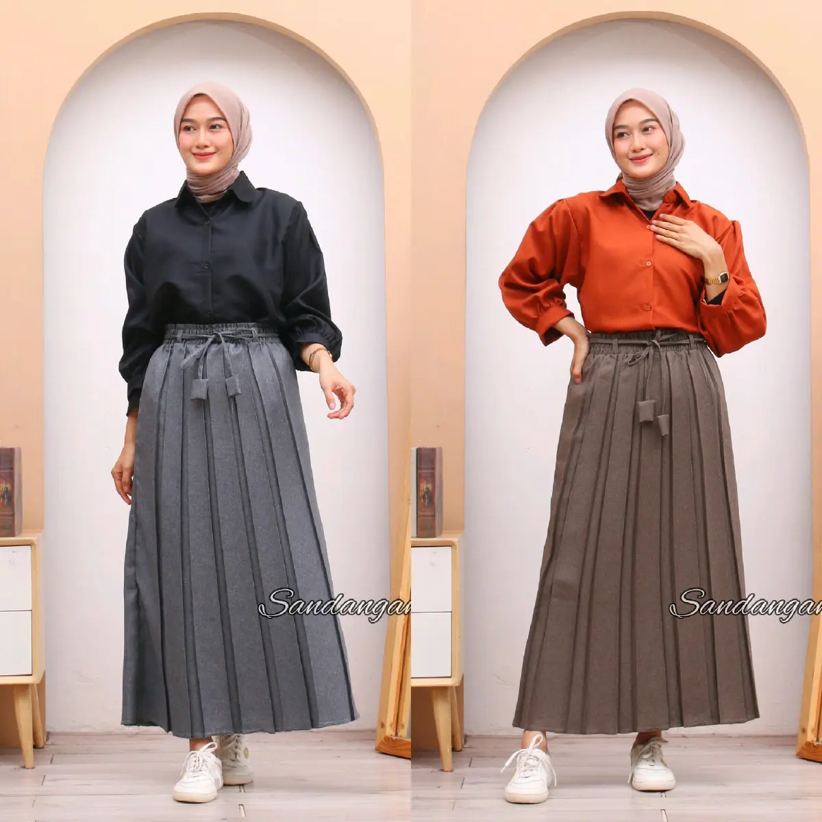 ROK KANTOR WANITA | ROK KERJA PLISKET PREMIUM | ROK PLISKET PREMIUM ALL SIZE - JUMBO