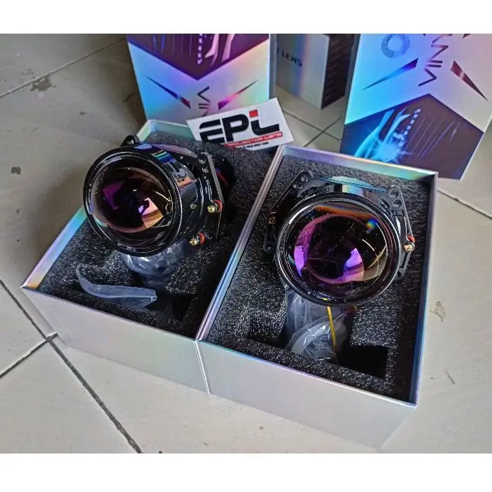 Projie Proji Projector Biled Vinyx P50 P60 LASER 3 inch Purple Lens 60w kembaran E10 E11 4