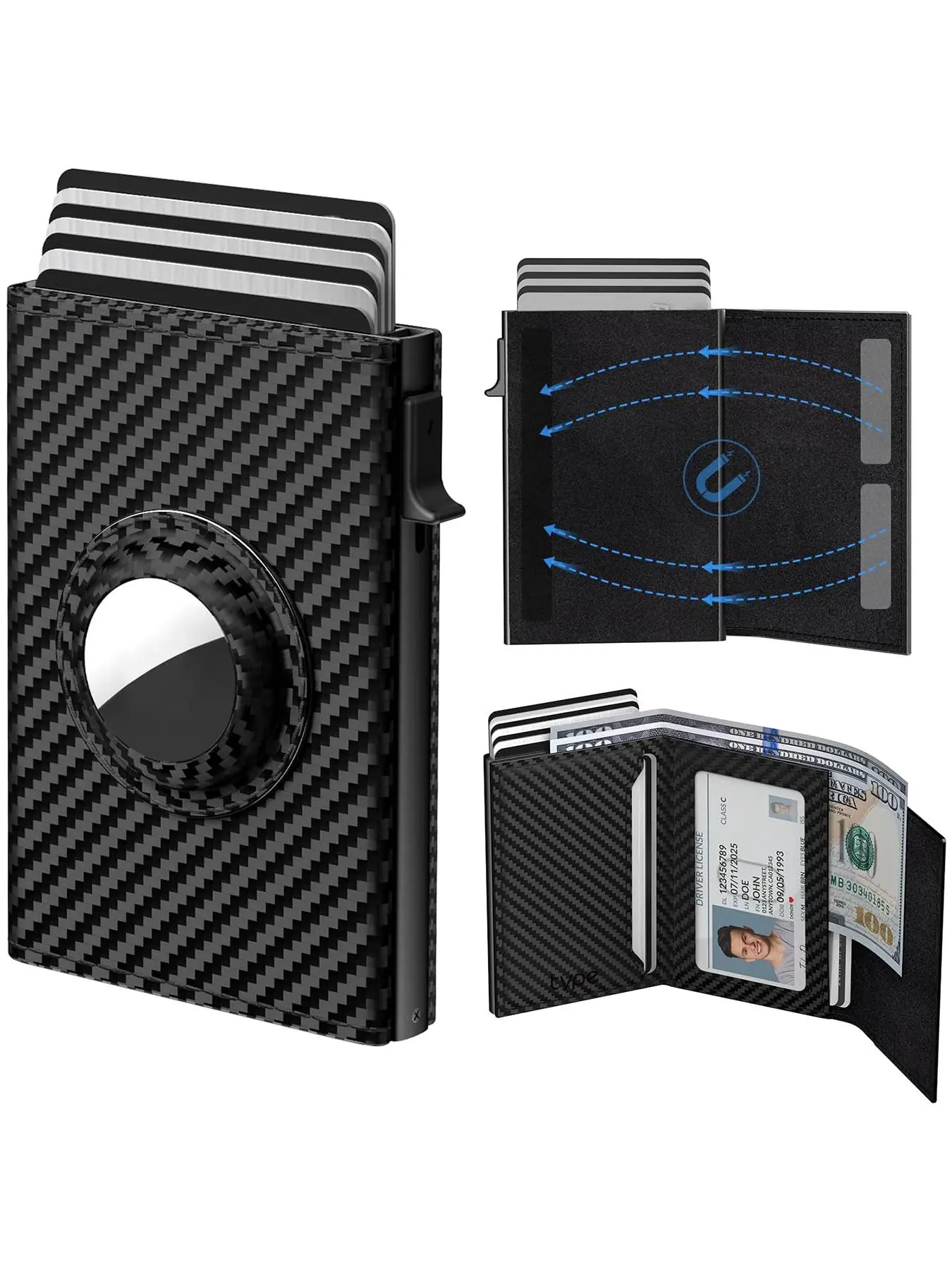 Men's Business Minimalist Bifold Wallet with RFID Blocking for Wallet Cards, Casual Trendy Bifold Wallet, Multi Card Slot Card Holder for Men for Daily Compact Use