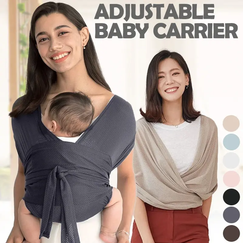 Baby Sling Baby Carrier Wrap Newborn Easy To Wear Infant Gridding Cloth Breathable Hipseat Outdoor Cross Simple Babies Carriers
