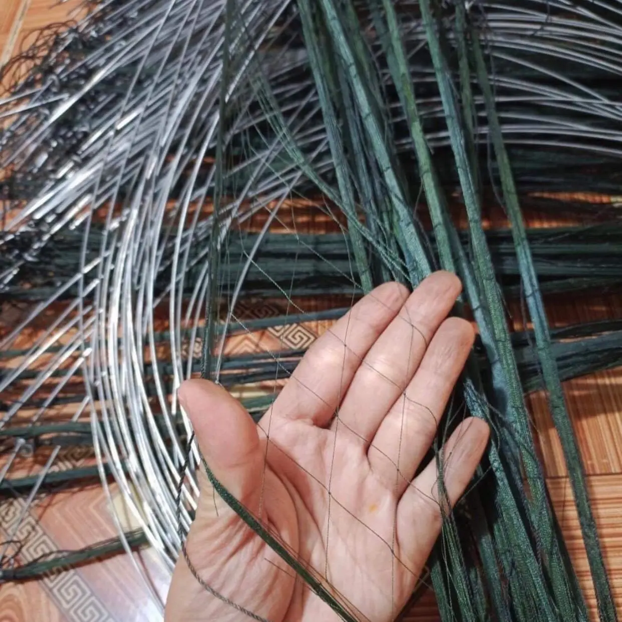 Cung cút, khung thép chịu lực AC, mắt 5phân, khoen đúc, 1 bộ 10 cung