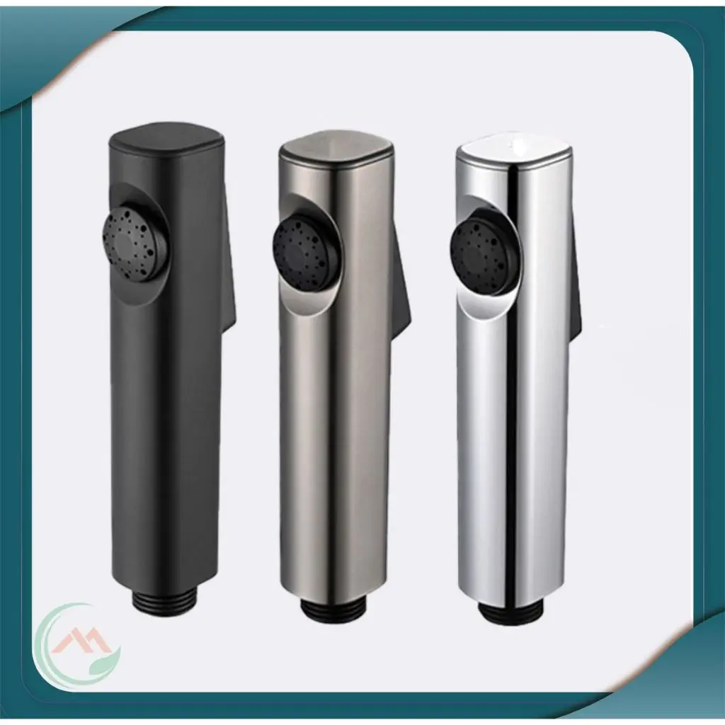 Đầu vòi xịt vệ sinh chất liệu nhựa ABS cao cấp kiểu dáng trụ dài 15cm, đầu vòi xịt thay thế ở sen cây