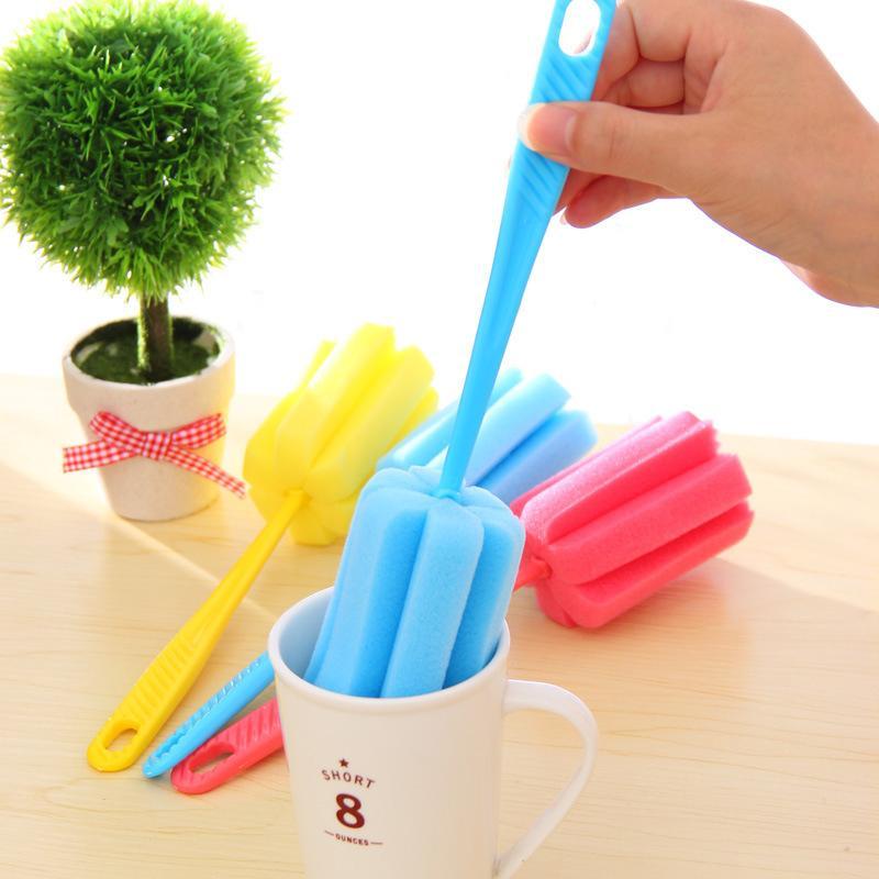 Kitchen Cleaning Tool Sponge Brush For Wineglass Bottle Coffe Tea Glass Random Color R7O7 0