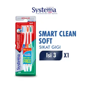 Systema Sikat Gigi Smart Clean Soft isi 3pcs