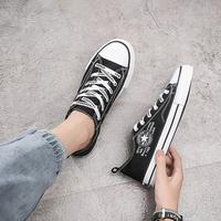 Gambar Beeyoo Sepatu Sneakers Formal Casual Wanita Sepatu Kanvas Fashion Wanita Sepatu Kets Sekolah Olahraga WK207 Karet Shoes - HITAM-PUTIH, 36 dari beeyoo Kota Tangerang 5 Tokopedia