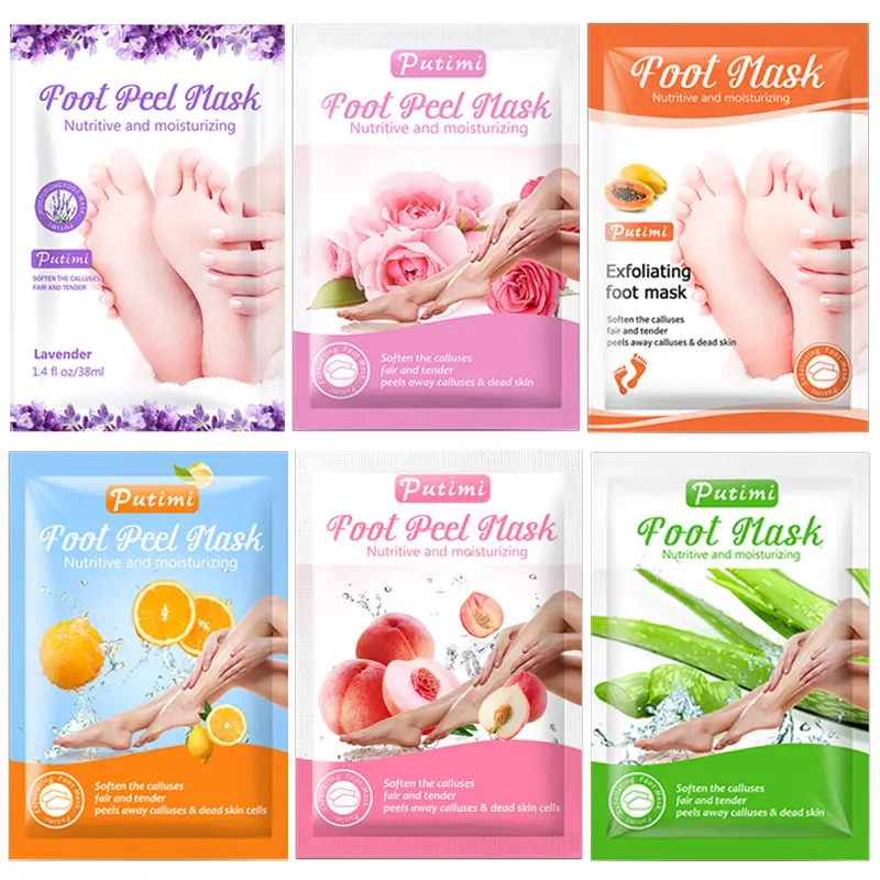 2pcs/bag Exfoliating Foot Mask Feet Cream for Dead Skin Removal Foot Care Tool Removing Dead Skin Foot Peeling Whitening Foot