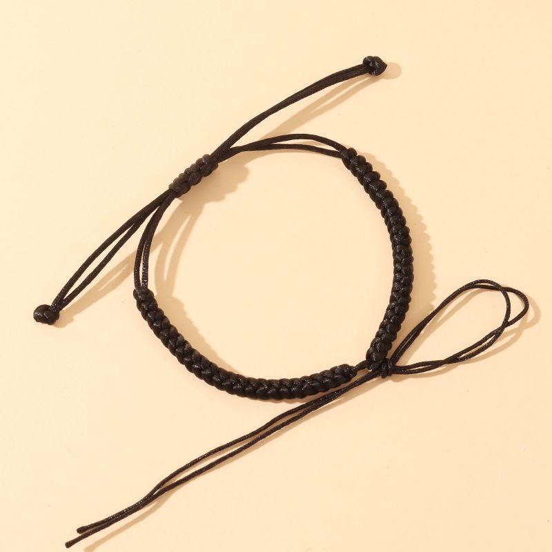 Vòng Tay Tài Lộc Thắt Nút Thủ Công Thiết Kế Knot Vajra Bện, Màu Đỏ, Với Hạt Và Khóa Hòa Bình, Vòng Tay Dây Bán Thành Phẩm Thích Hợp Cho Năm Sinh chiếc  vòng vòng  tay  chỉ lắc  tay  titan  nam 1