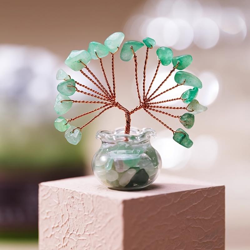 Cây Sỏi Amethyst, Thủ Công, Thiết Kế Thanh Lịch, Có Đế Kính Và Đồ Trang Trí Bằng Dây Điện, Đồ Trang Trí Thực Vật Thu Nhỏ Để Đồ Trang Trí Nhà Cửa, Làm Trang Sức 3