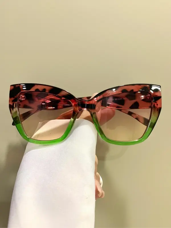 Unisex Simple Style Cat Eye Frame Sunglasses, Trendy Casual Sunglasses for Everyday Use, Fashion Accessories for Outdoor Activities 5