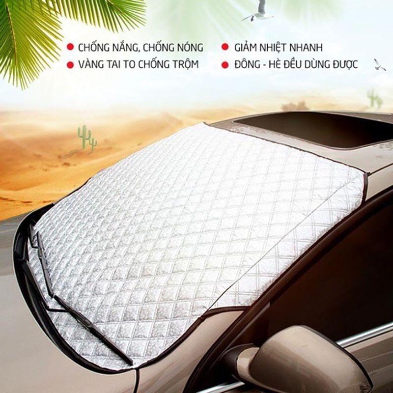 Bạt Phủ Che Nắng Kính Lái Ô Tô, Xe Hơi Chống Nóng Hiệu Quả 3 Lớp Tráng bạċ Cao Cấp 7