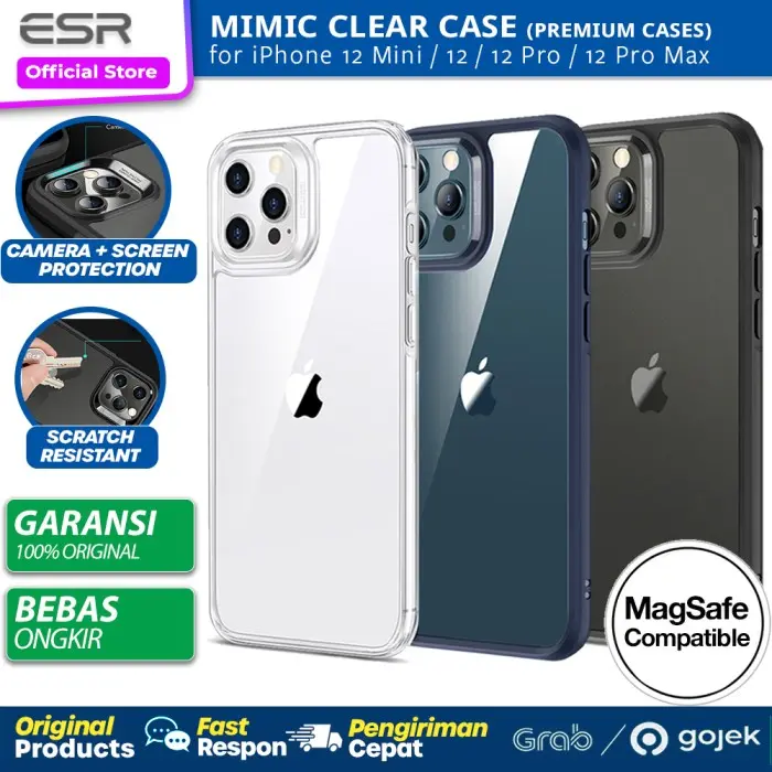 ESR Mimic Ice Shield Clear Case Compatible For iPhone 12 Pro Max Mini Soft Casing
