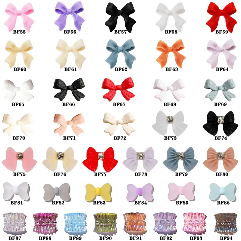 Charm nail charm nơ phụ kiện nail giá rẻ dùng kèm với sơn móng tay trang trí móng loại A 3