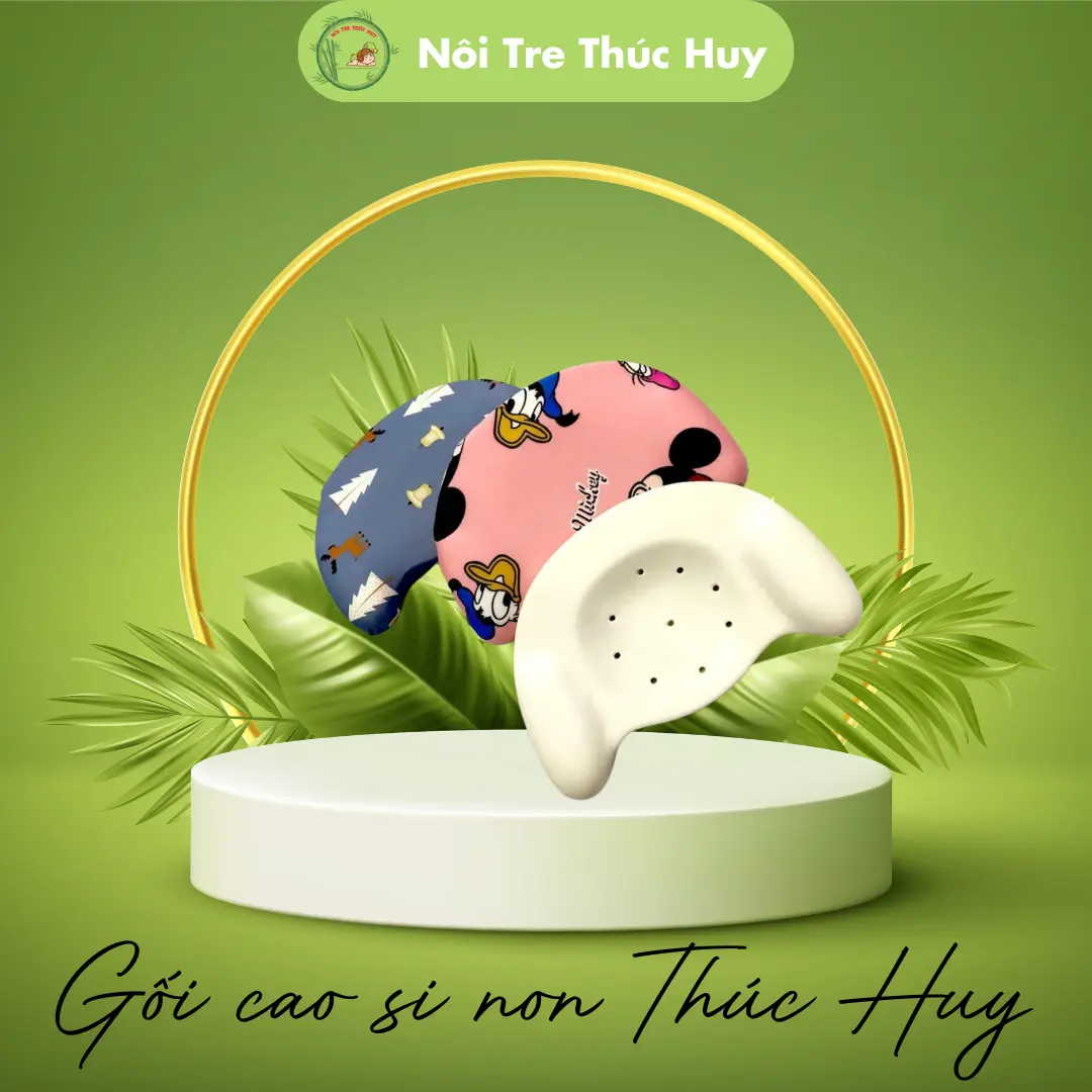 [Chính Hãng] [Thúc Huy] Gối Cao Su Non Dành Cho Trẻ Em - Thương Hiệu Thúc Huy võng em bé  1 tháng miếng  lót Voi Cho Bé Nhộng Chũn