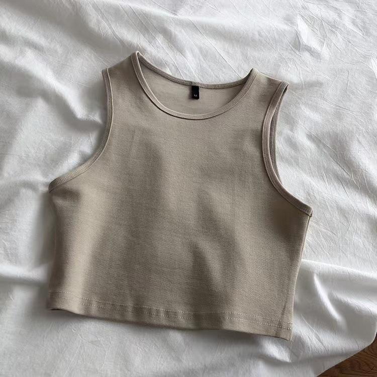 Product Introduction of Quần Áo Nữ, Phong Cách Instagram Châu Âu Và Mỹ Áo Vest Cropped Mùa Hè, Phong Cách Bm Người Nổi Tiếng Trên Internet Quốc Tế Thương, Cạp Cao, Bó Sát, Dáng Ôm, Ngắn, Không Tay, Mặc Trong Cho Nữ Top Women Trắng 22