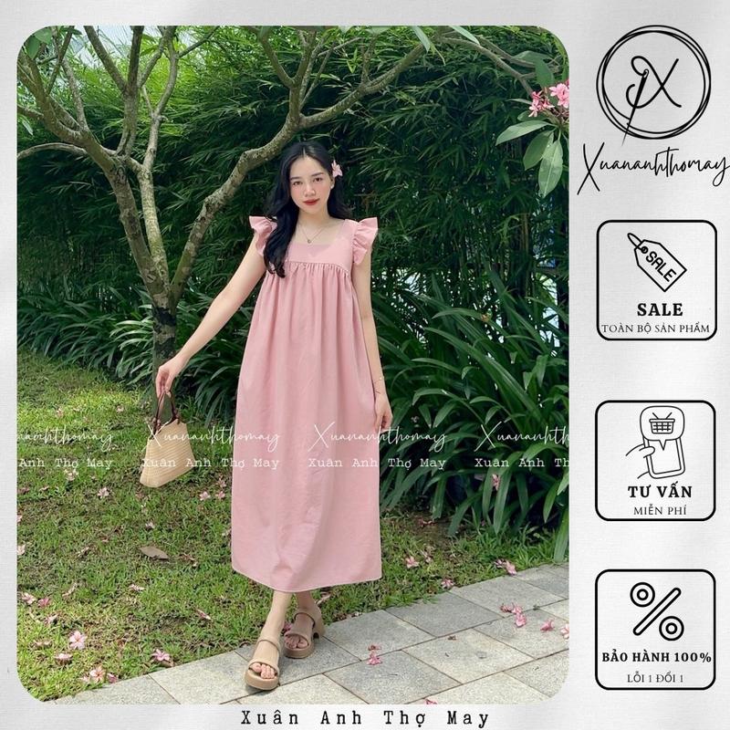 V12 - Váy sát nách cổ vuông cánh tiên - Xuananhthomay