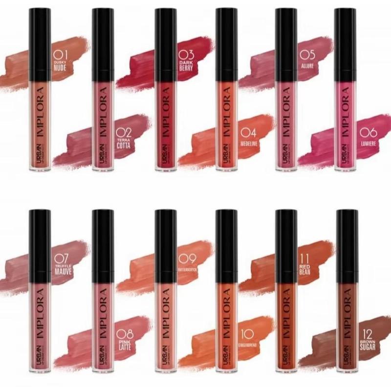 IMPLORA Urban Lip Cream Matte - Pewarna Bibir Tahan Lama - Brown sugar 1