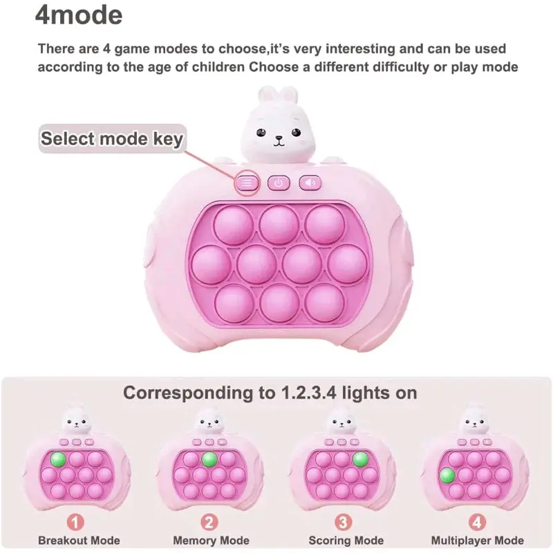 Pop It Electric Mainan Seri Konsol Game Gelembung Tekan Cepat Anti Stres Gelisah Anak Hadiah Karet Toys pop toy 3
