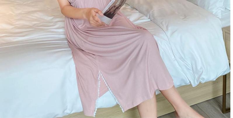 Product Introduction of Váy Ngủ Dây Đeo Dài Ngoại Cỡ Váy Ngủ Mùa Hè Mỏng, Cỡ Lớn (150kg), Trang Trí Ren, Đồ Mặc Ở Nhà Có Thể Đeo Được, Dành Cho Nữ, Năm 2025, 6520 Yêu Thích 11