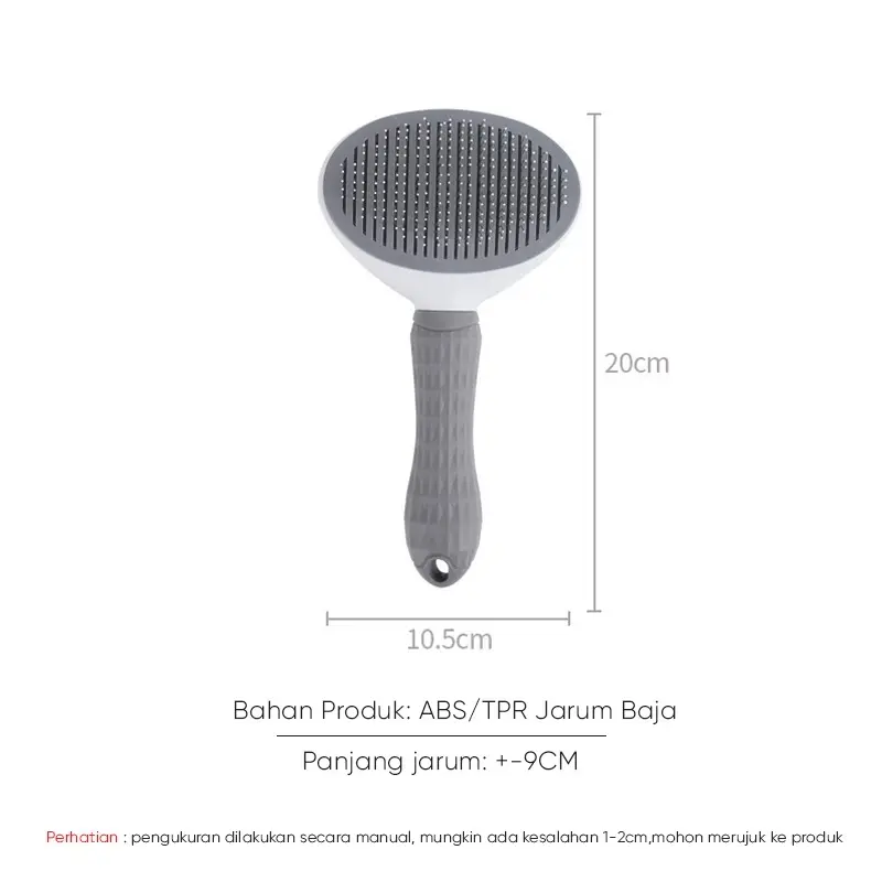 FOLOPETS Sisir Kucing One Touch + Sikat Bulu - Tekan Tombol Lepas Bulu Otomatis Sisir Anti Kusut Sisir Grooming Profesional 7