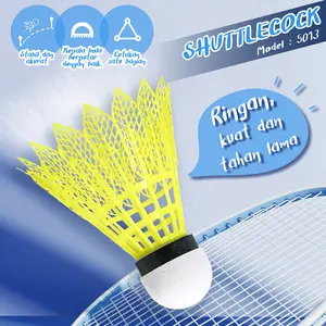 BGsport Shuttlecock Bulu Tangkis Kok Badminton Bahan Nylon Isi 3pcs