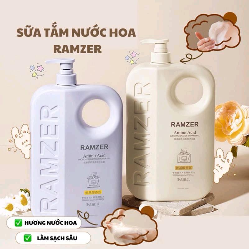  Combo 2 chai Sữa tắm trắng da RAMZER 1L - Hương nước hoa cao cấp thơm lâu dưỡng ẩm dưỡng da body.. 