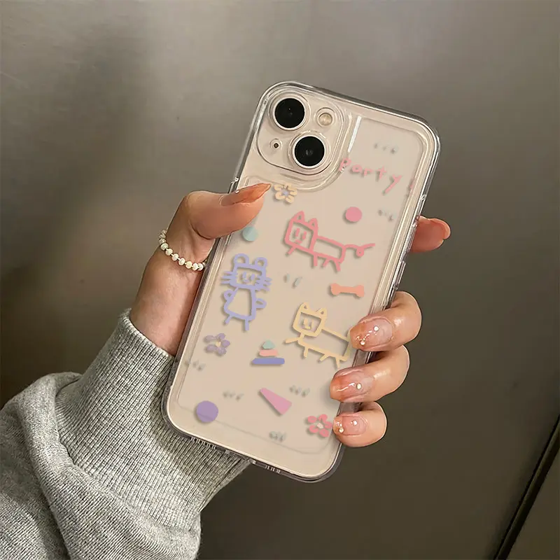 Ốp Lưng IPhone Cao Cấp, Chủ Đề Mèo Và Chuột Anime Hoạt Hình, Tương Thích Với IP16, 13, 12, 11, 14, 15Pro Max, XR, X, XS MAX, 15Plus, 7 / 8 Plus, Se2020, Chất Liệu Silicon Trong Suốt 5