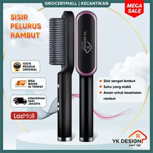 [ Original 100% ] Alat Catokan Sisir Pelurus Rambut Pria Wanita Permanen YK Design 2 in 1 Ori Lurus Tahan Lama yk-1621 Medan Viral di Tiktok Langsung Lurus untuk Laki Laki dan Cewek Hair Styler