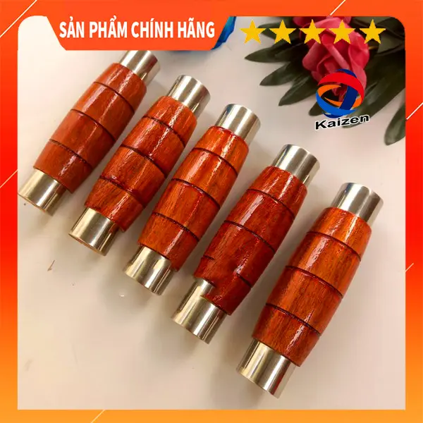 Chuôi dao gỗ lim khảm 2 đầu bền đẹp, cán dao bằng gỗ tiện dụng tiện lợi