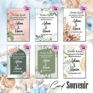 100 pcs // Kartu Souvenir - Kartu Ucapan Terima Kasih - Wedding Card - Terima Kasih - Souvenir - 04