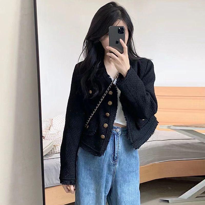  Áo khoác dạ Tweed cổ tròn tiểu thư sang chảnh màu sắc trẻ trung trang nhã  CÓ BIG SIZE  SP20 
