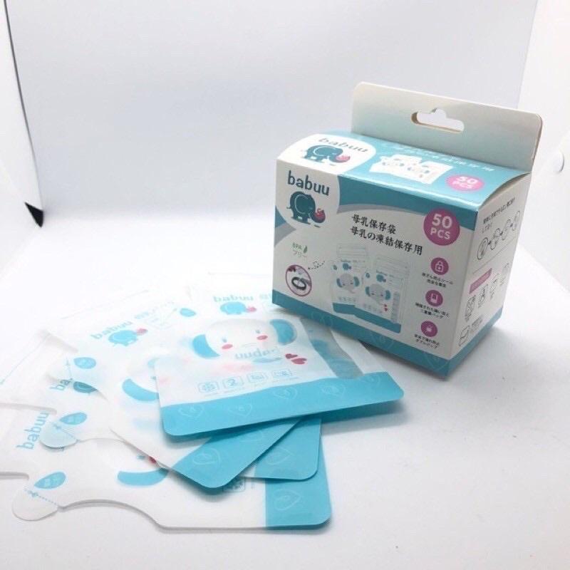Túi trữ sữa babuu loại 250ml cho bé ( Hộp 50 túi ) 1