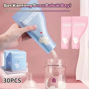 30Pcs Set Tas Susu Bubuk Bayi / Tas Penyimpanan Susu Bubuk Sekali Pakai / Anti Bacteria Bags / Baby Milk Powder Storage Bag