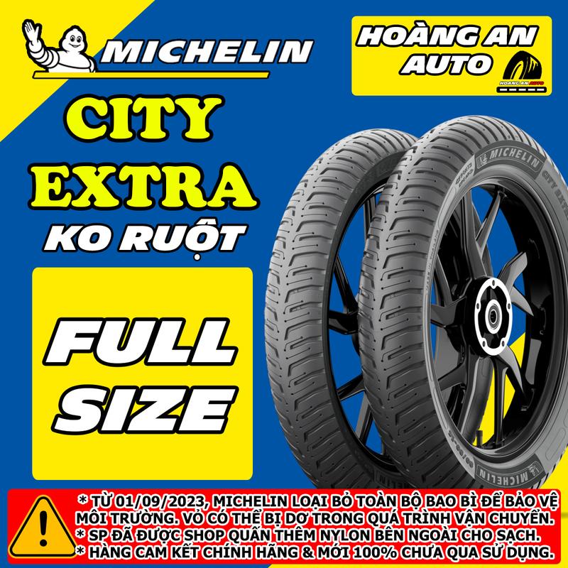 Vỏ lốp xe Michelin City Extra cho Tay Ga: Airblade, Vario, Vision, Click... 70/90-14; 80/90-14; 90/90-14 và 110/80-14, VỎ KHÔNG RUỘT - giá 1 cái Phụ Kiện Phụ Tùng michel  in