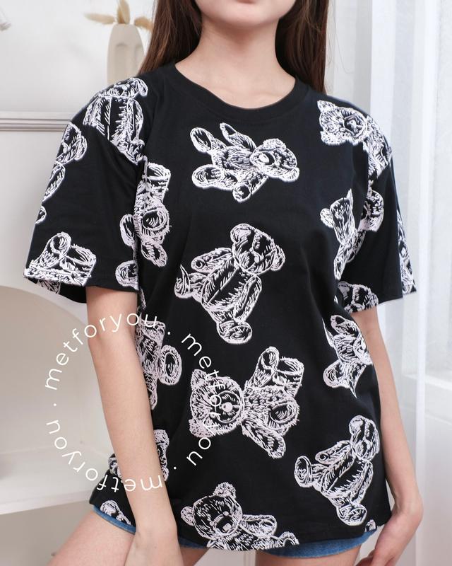 METFORYOU Kaos Wanita Oversize - Big Teddy Fullprint 8