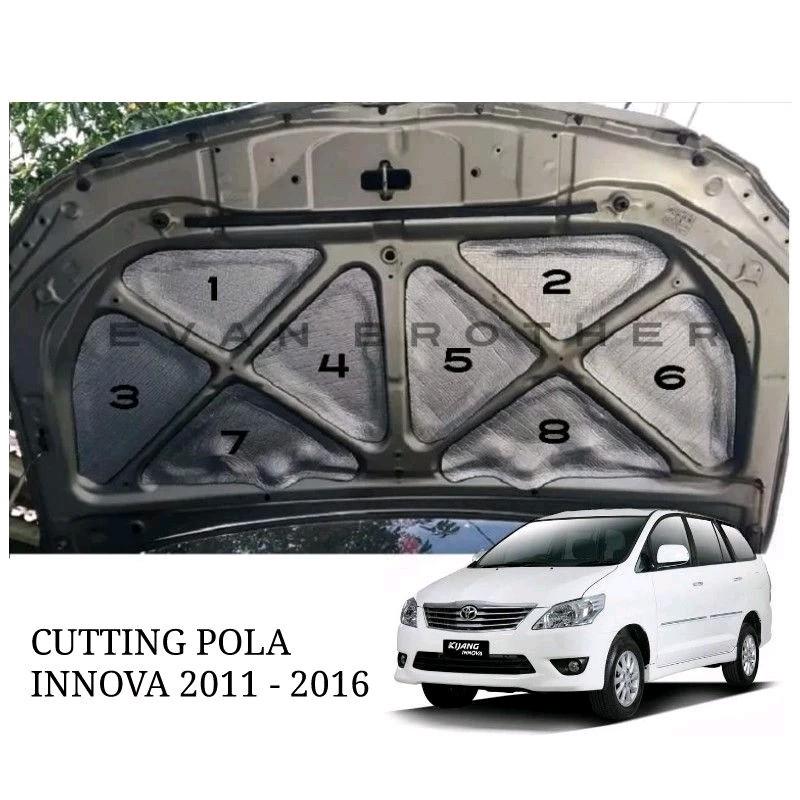 Peredam Kap Mesin Mobil Innova  2011 - 2016 pola dalam 1