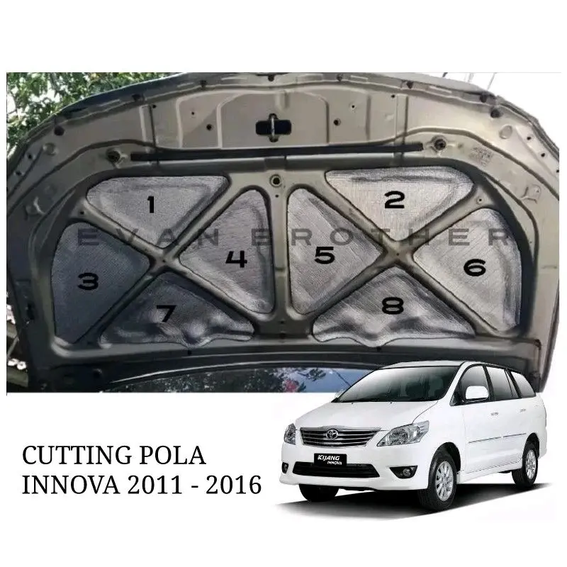 Peredam Kap Mesin Mobil Innova  2011 - 2016 pola dalam 1