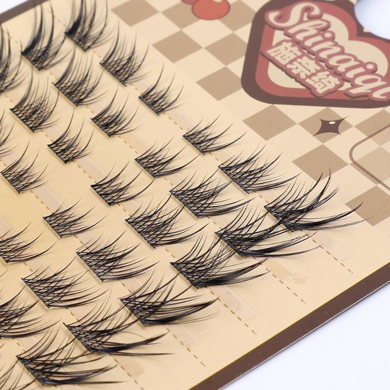 Product Introduction of 10Rows/Box Fox False Eyelashes Single Cluster Eyelash Extension Segmented Lashes Fox Eye Effect Lashes Individual False Eyelashes 25