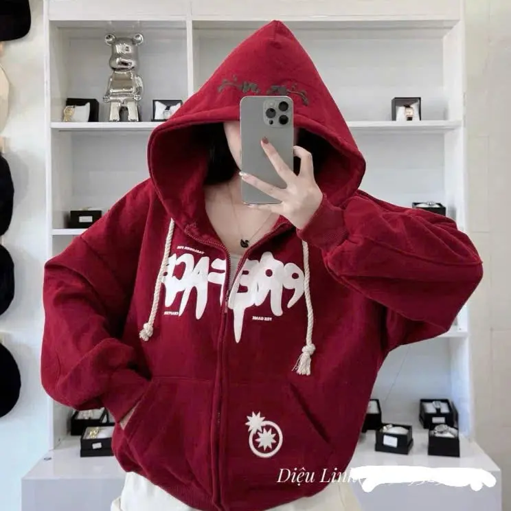 Áo Khoác Hoodie PREFACE In Nổi Siêu HOT Cho Nữ, Chống Nắng Giữ Ấm Khi Gió Lạnh Về - Jacket, Women Top