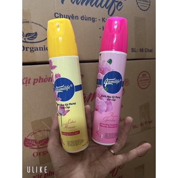 Nước hoa xịt phòng cao cấp Familife 350ml hương sen,hương hoa lan Bánh GiòCHÍNH HÃNG