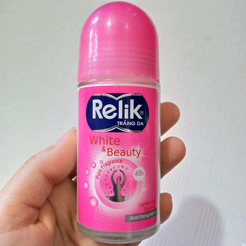 Combo 2 chai Lăn Khử Mùi Trắng Da RELIK White & Beauty Nữ Màu Hồng 25ml. 2