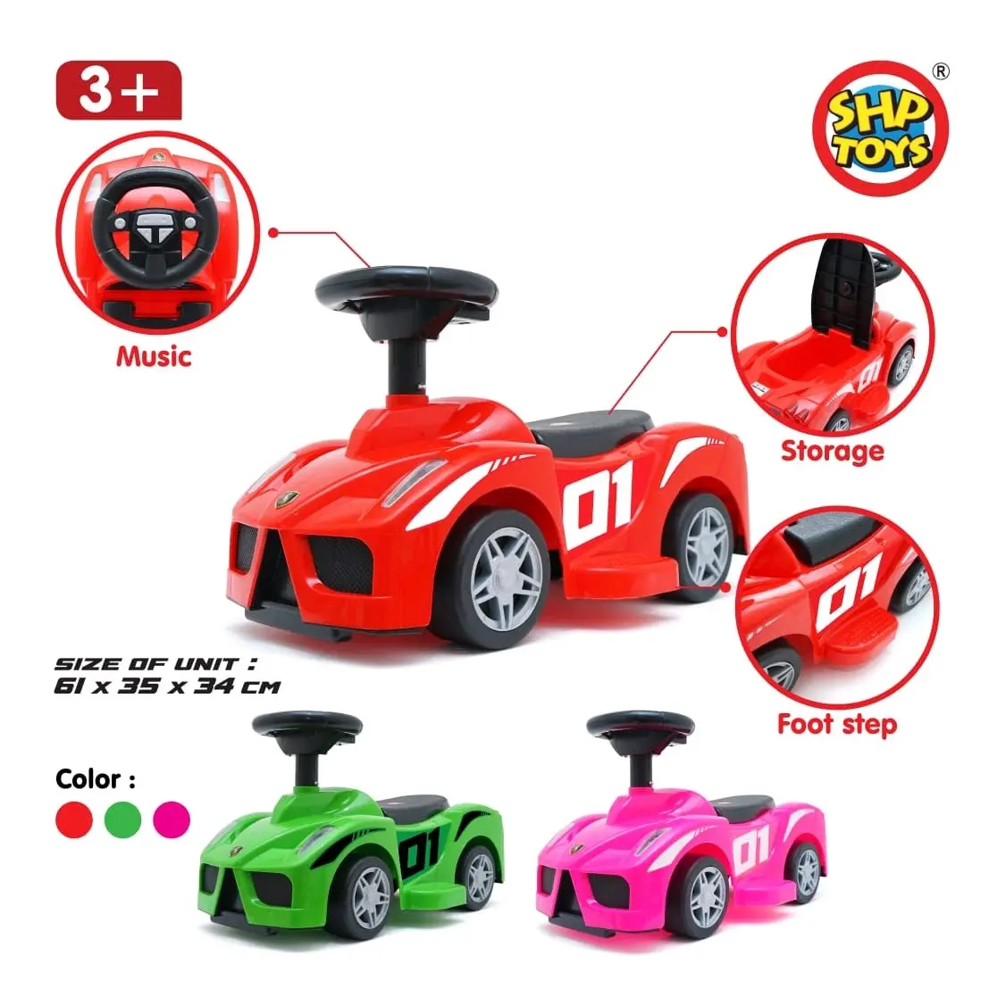 mobil dorong tipe baru lucu enzo murah meriah mainan mobil dorong anak