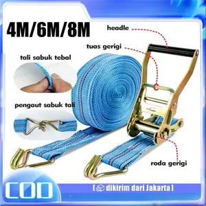 6CM Rachet tie down rachet tie down/4-8 meter Trek belt /10 ton tali sound/tali barang/Track webbing cargo lashing 5.5CM*4/6/8meter