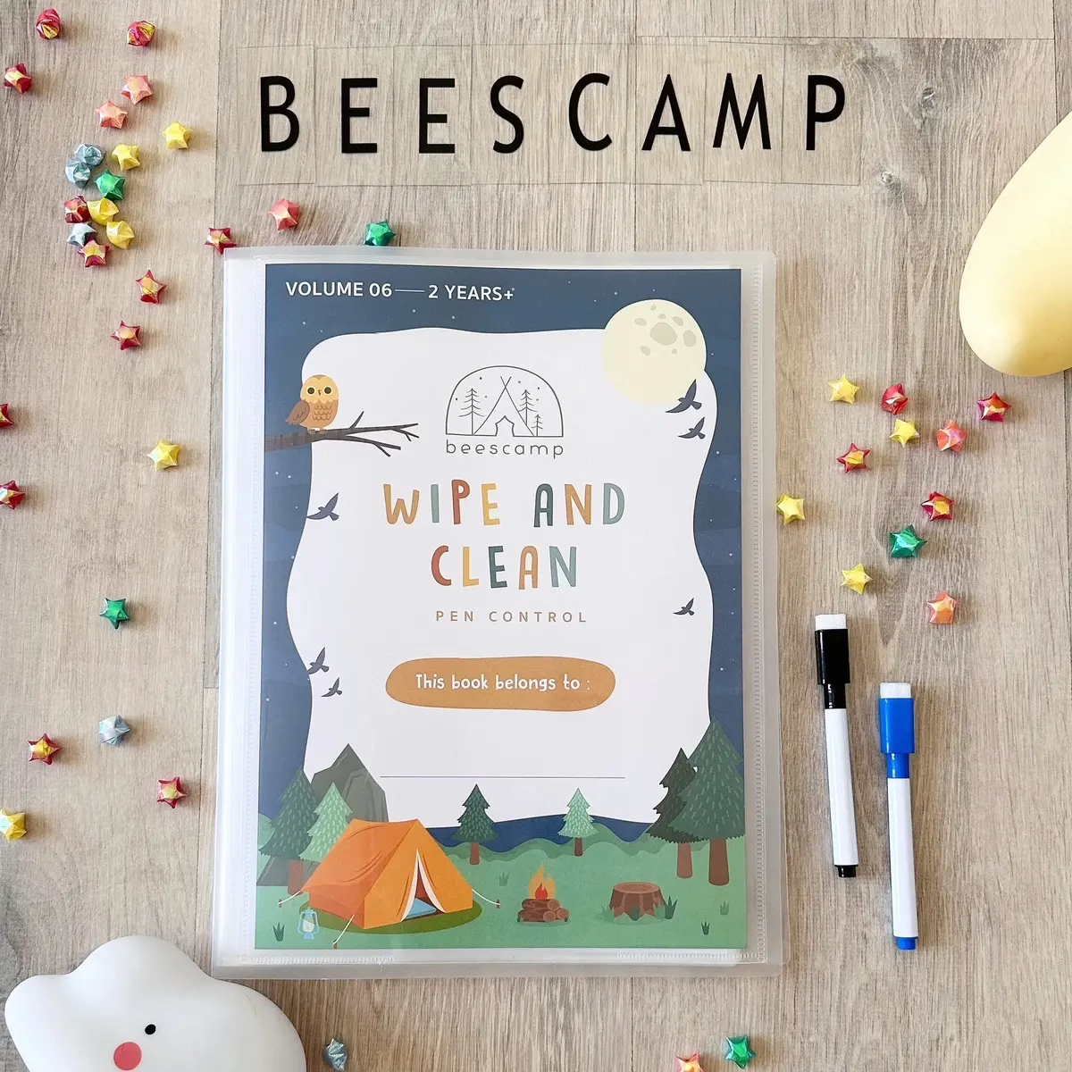 VOL 6 - wipe and clean activity book ( untuk 2 tahun+ / preschool / paud /tk ) - worksheet anak